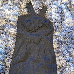 Guess fitted black ornate dress